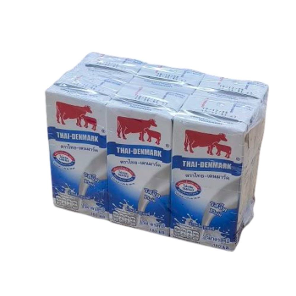ไทยเดนมาร์ค นมยูเอชที รสจืด 180 มล. แพ็ค 6