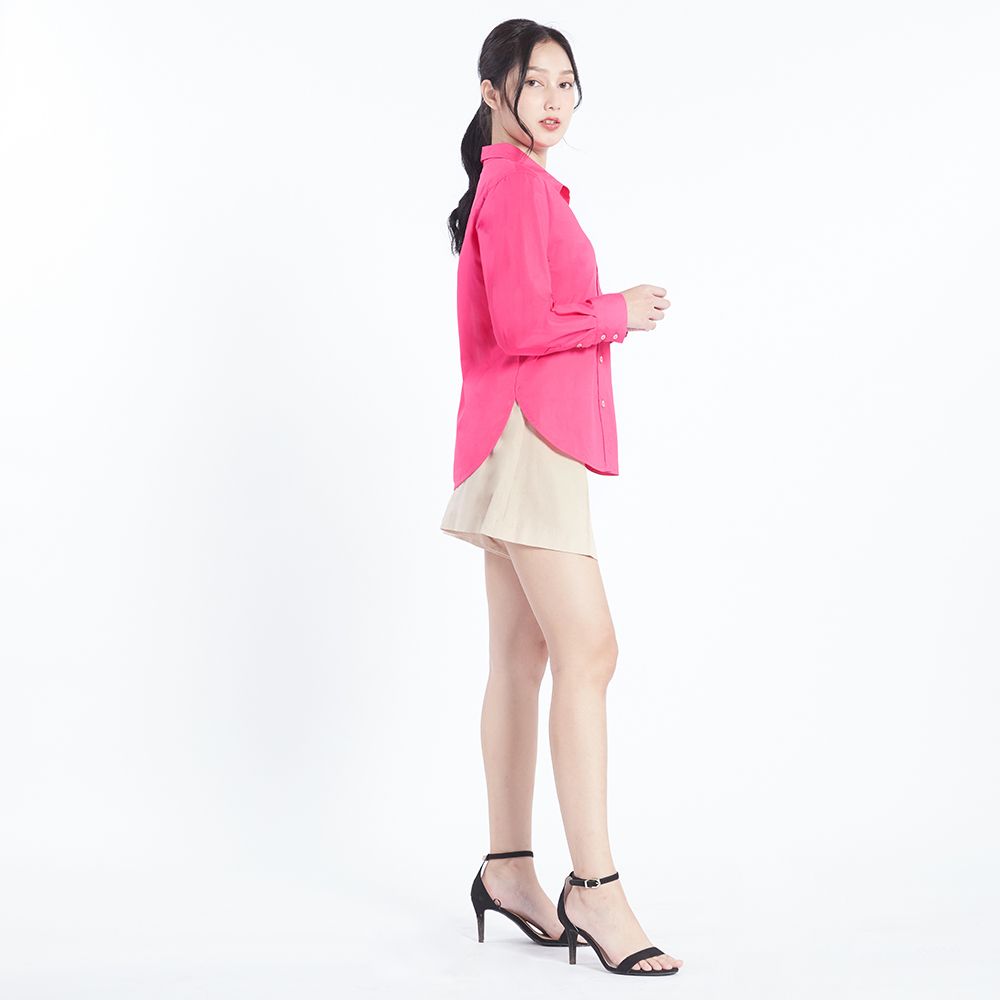 เสื้อแต่งดีเทล ชมพู M