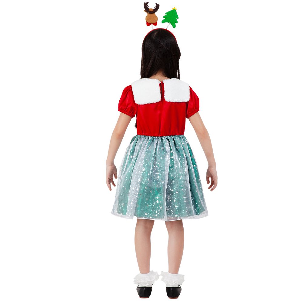 DISNEY CHRISTMAS DRESS WITH FUR COLLAR MINNIE SIZE 9 | Lotus's Shop Online