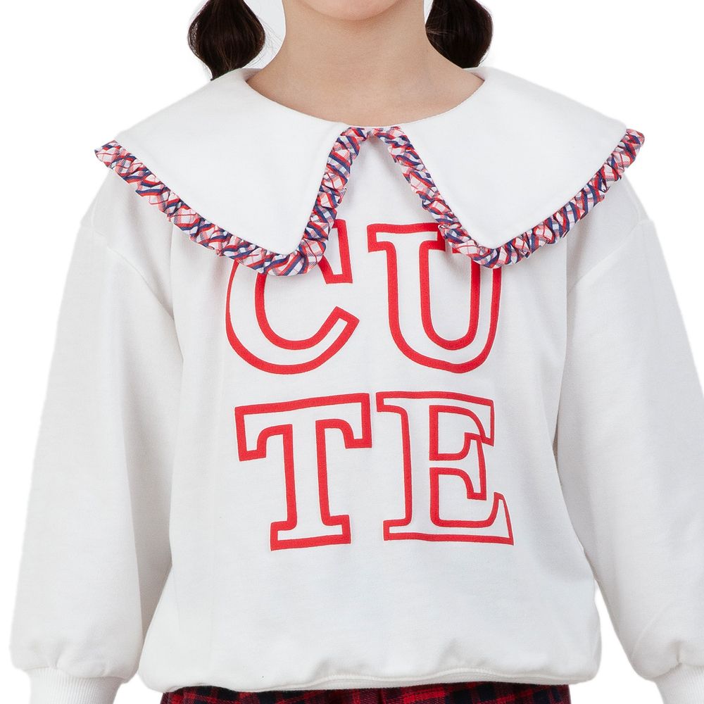 ME STYLE LONG SLEEVE T-SHIRT WITH PRINT OFF WHITE SIZE 7