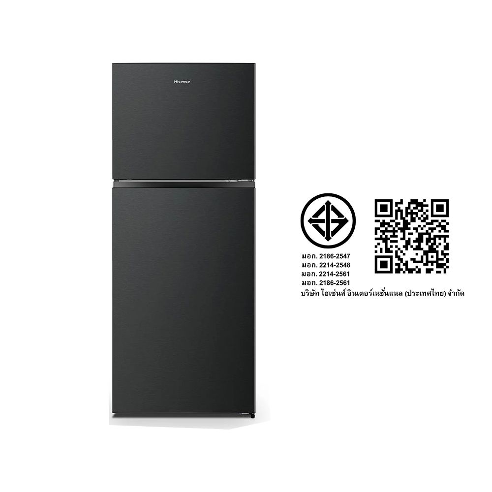 HISENSE ตู้เย็น 13.8Q 2ประตู RT488NAF1 สีดำ