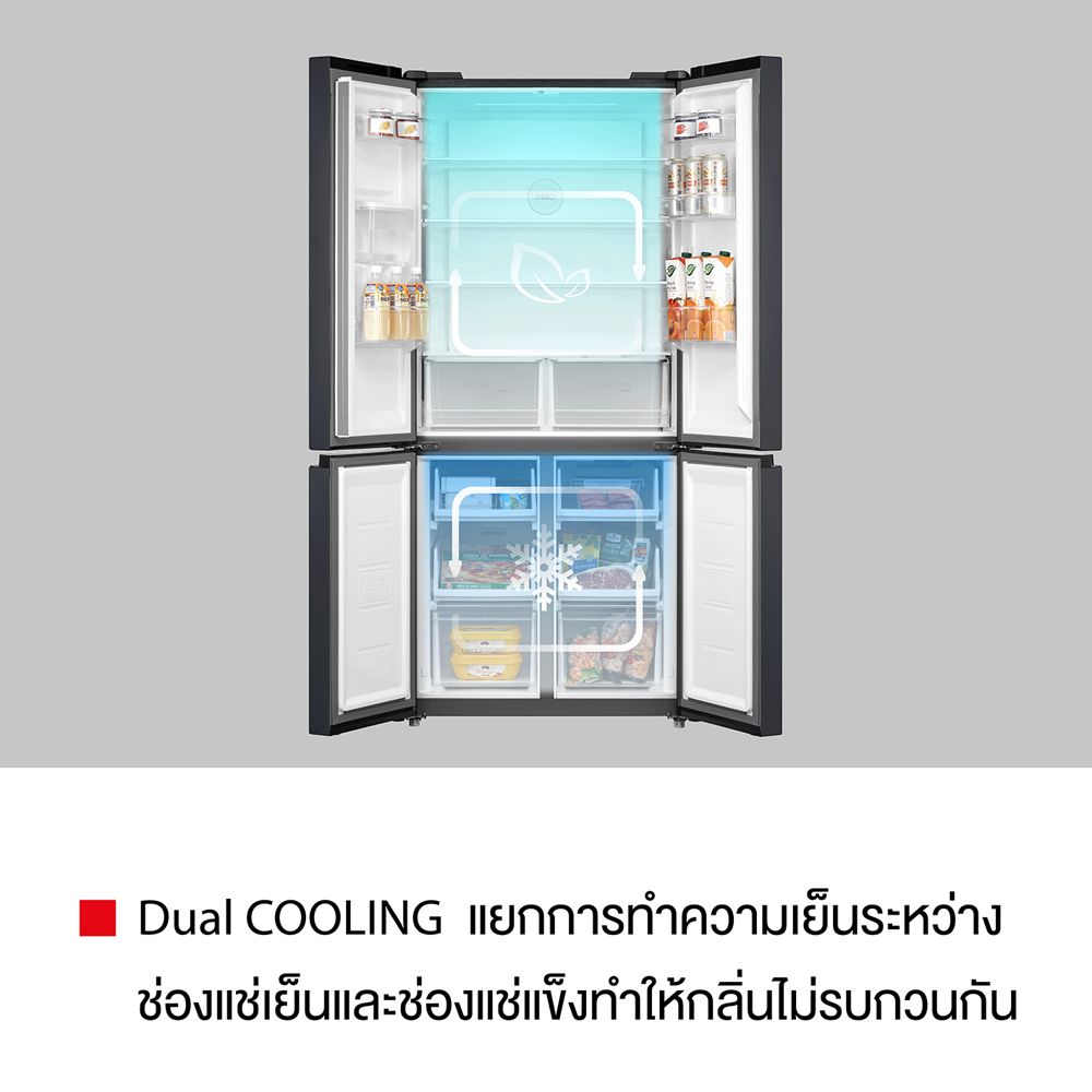 TOSHIBA MULTI-DOOR REFRIGERATOR 18Q GR-RF610WE-PGT BLACK