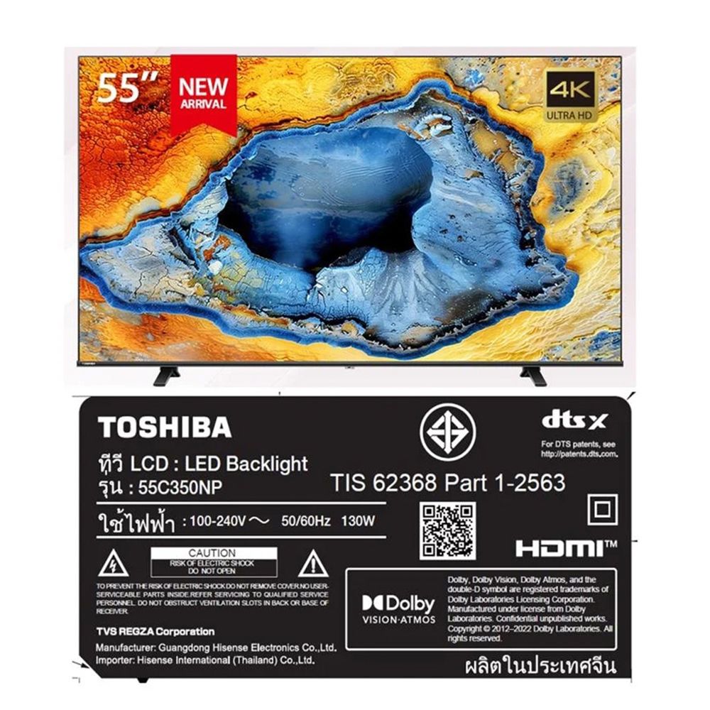 TOSHIBA 4K GOOGLE TV 55INCH 55C350NP
