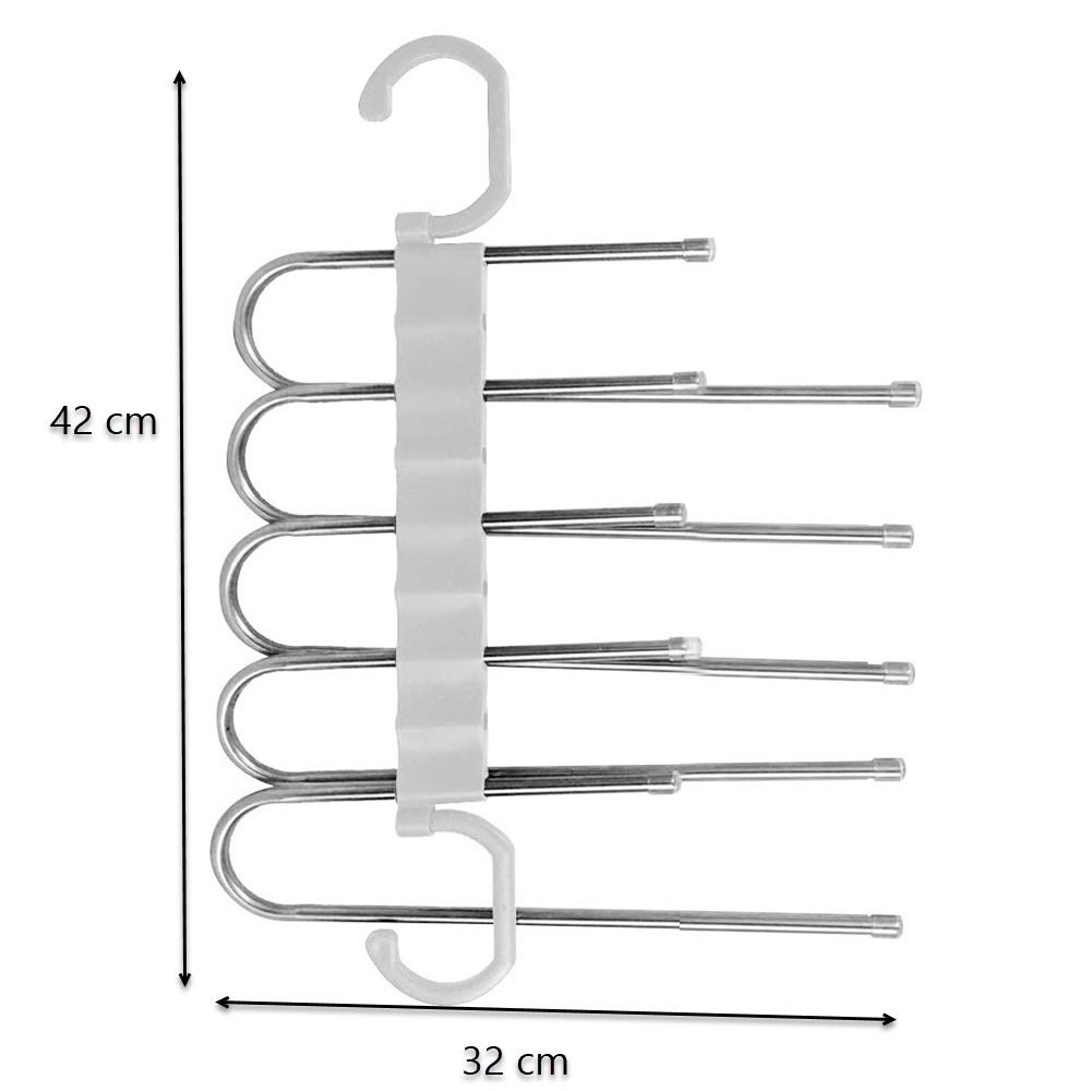 ไม้แขวนกางเกงสแตนเลส 5 ชั้น