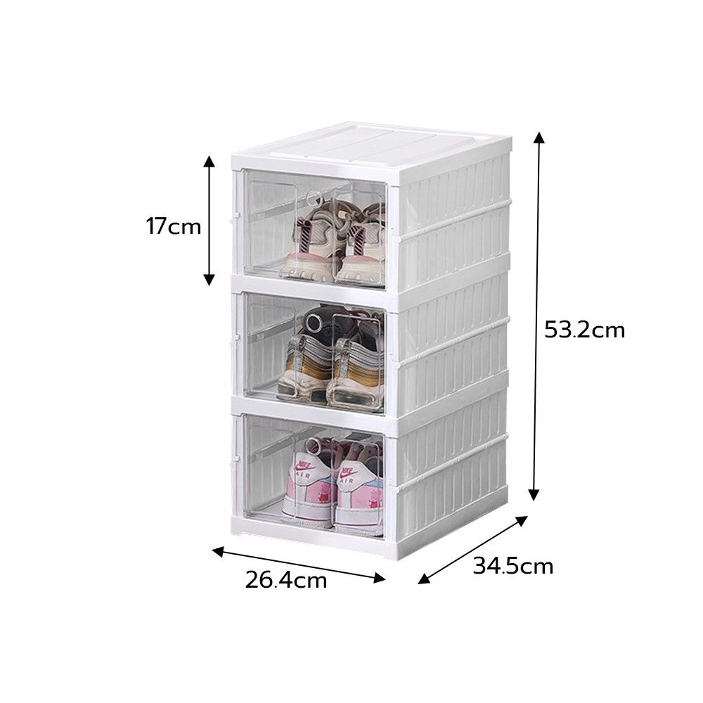 PLASTIC SHOES BOX WHITE 3LAYERS