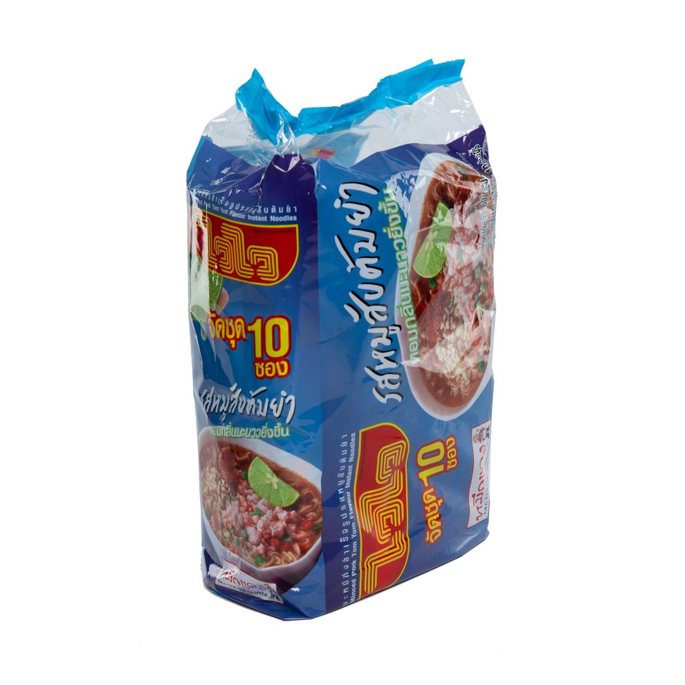 WAIWAI INSTANT NOODLE TOMYUM PORK 60G.PACK 10